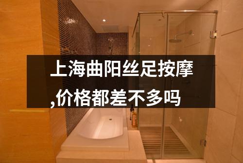 上海曲阳丝足按摩,价格都差不多吗