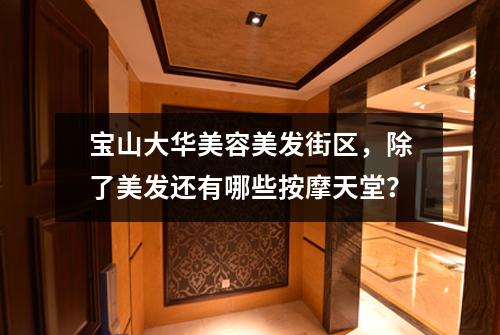 宝山大华美容美发街区,除了美发还有哪些按摩天堂?